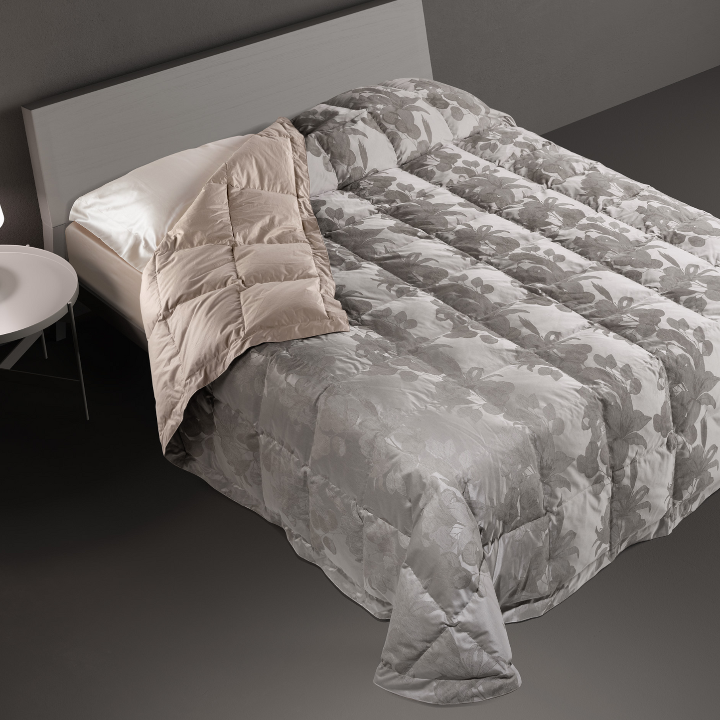 DAUNENSTEP Trapunta invernale 100% piumino d'oca fantasia Floreale 13014A - COLLEZIONE 2024