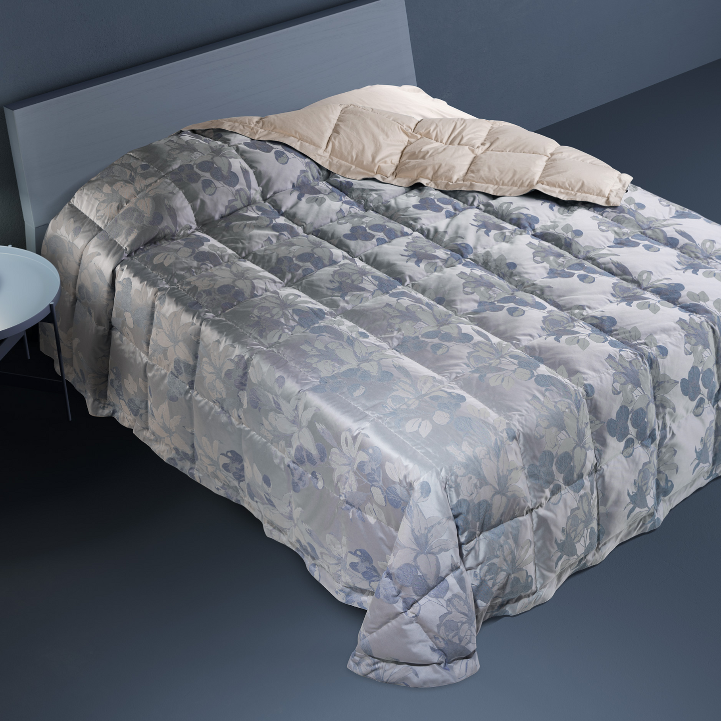 DAUNENSTEP Trapunta invernale 100% piumino d'oca fantasia Floreale 13015A - COLLEZIONE 2024