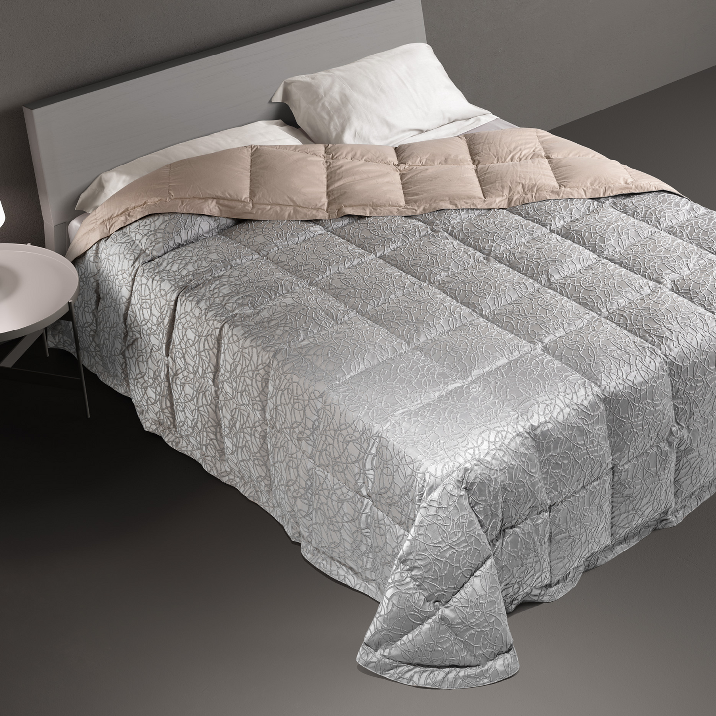 DAUNENSTEP Trapunta invernale 100% piumino d'oca fantasia Geometrica 13020A - COLLEZIONE 2024