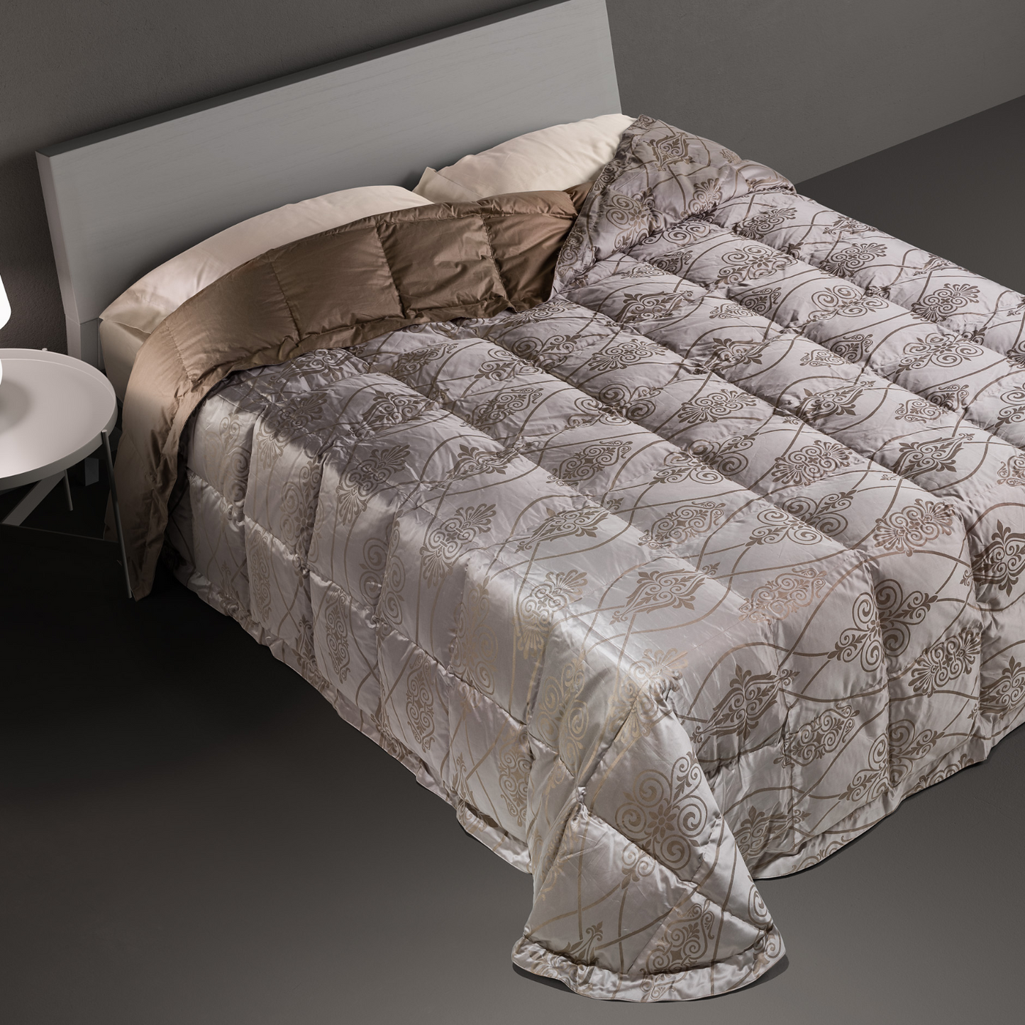 DAUNENSTEP Trapunta invernale 100% piumino d'oca fantasia Floreale 13040A - COLLEZIONE 2024