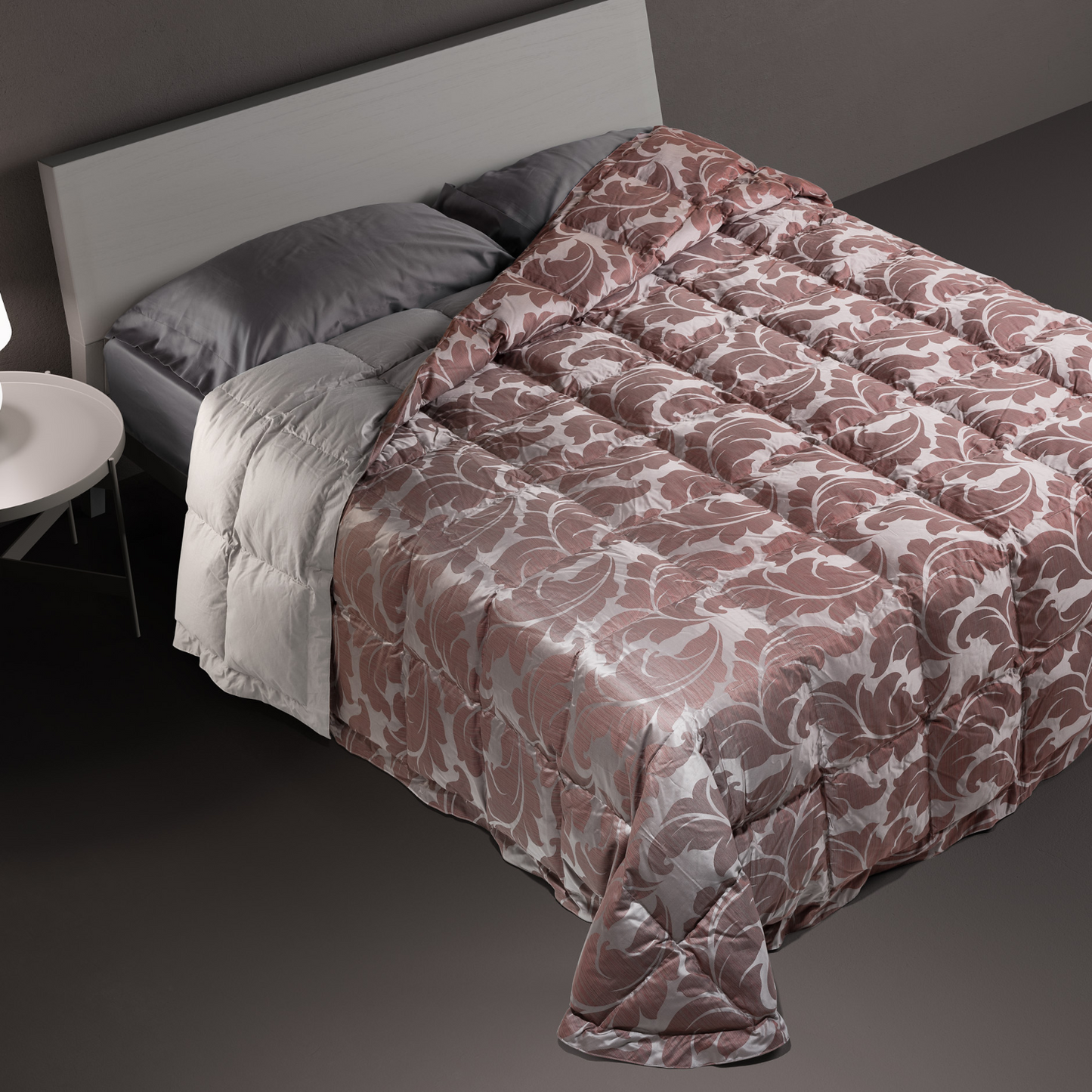 DAUNENSTEP Trapunta invernale 100% piumino d'oca fantasia Floreale 13041A - COLLEZIONE 2024