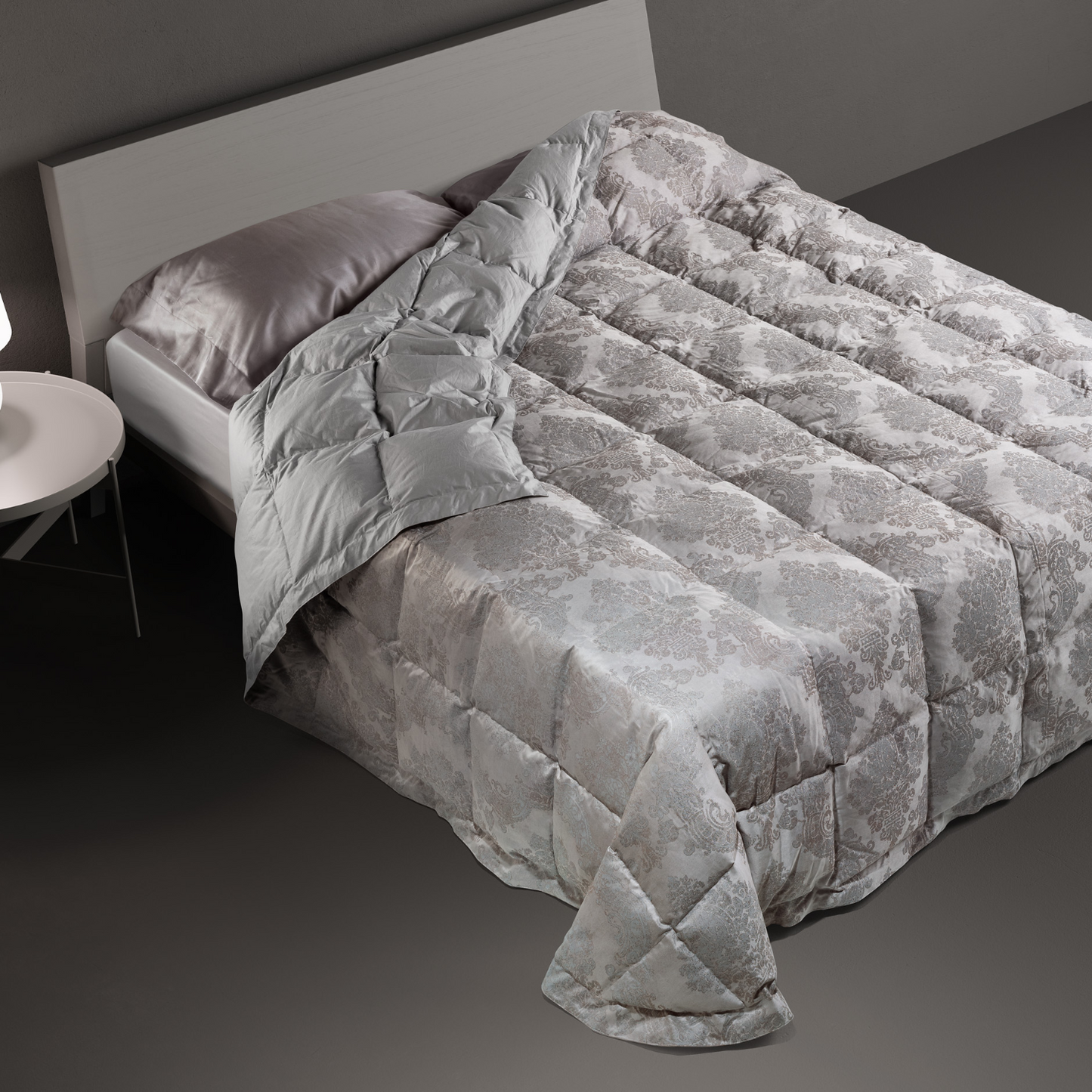 DAUNENSTEP Trapunta invernale 100% piumino d'oca fantasia Floreale 13051A - COLLEZIONE 2024