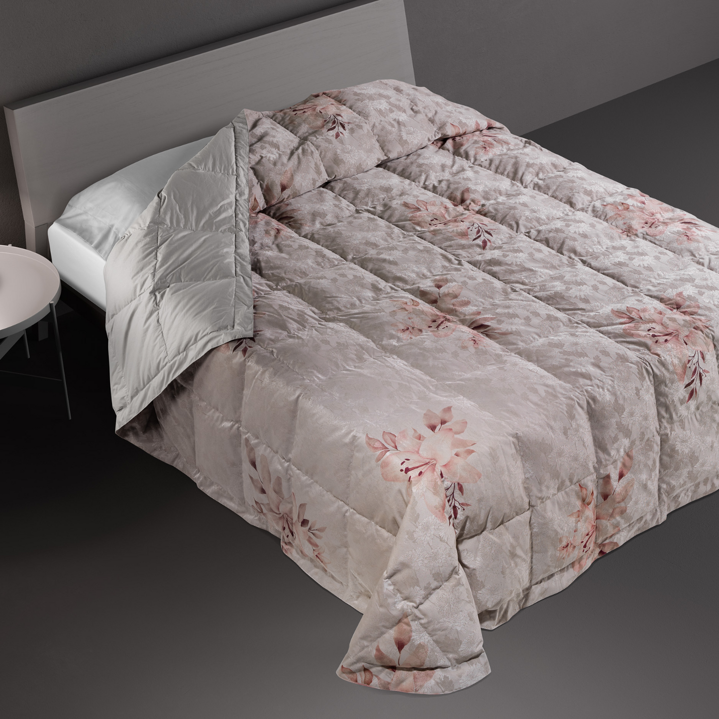 DAUNENSTEP Trapunta invernale 100% piumino d'oca fantasia Floreale 13055A - COLLEZIONE 2024