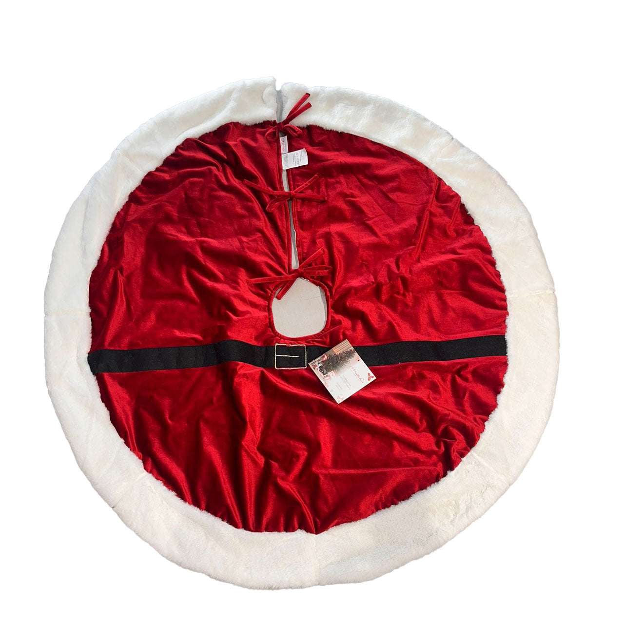 Maè by Via Roma 60 Copribase per albero di Natale Xmas Time in tessuto velvet art. SANTA CLAUS