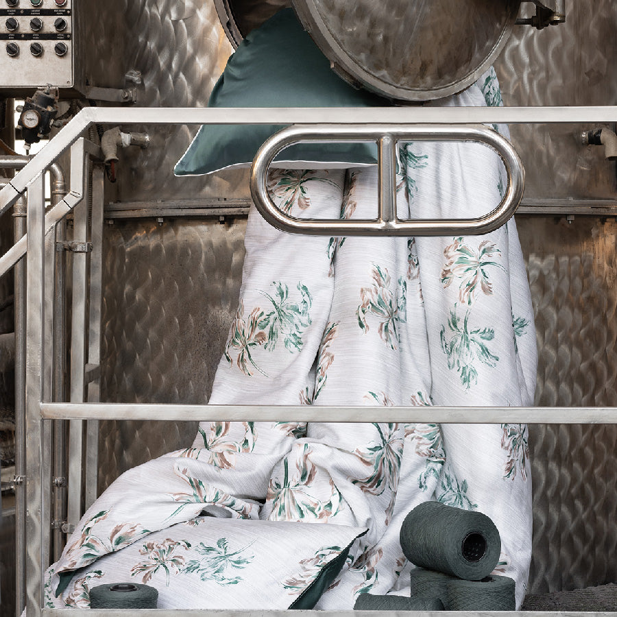 SOFFICEPIUMA® Completo Letto MATRIMONIALE in MADAPOLAM di puro cotone art. DAFNE