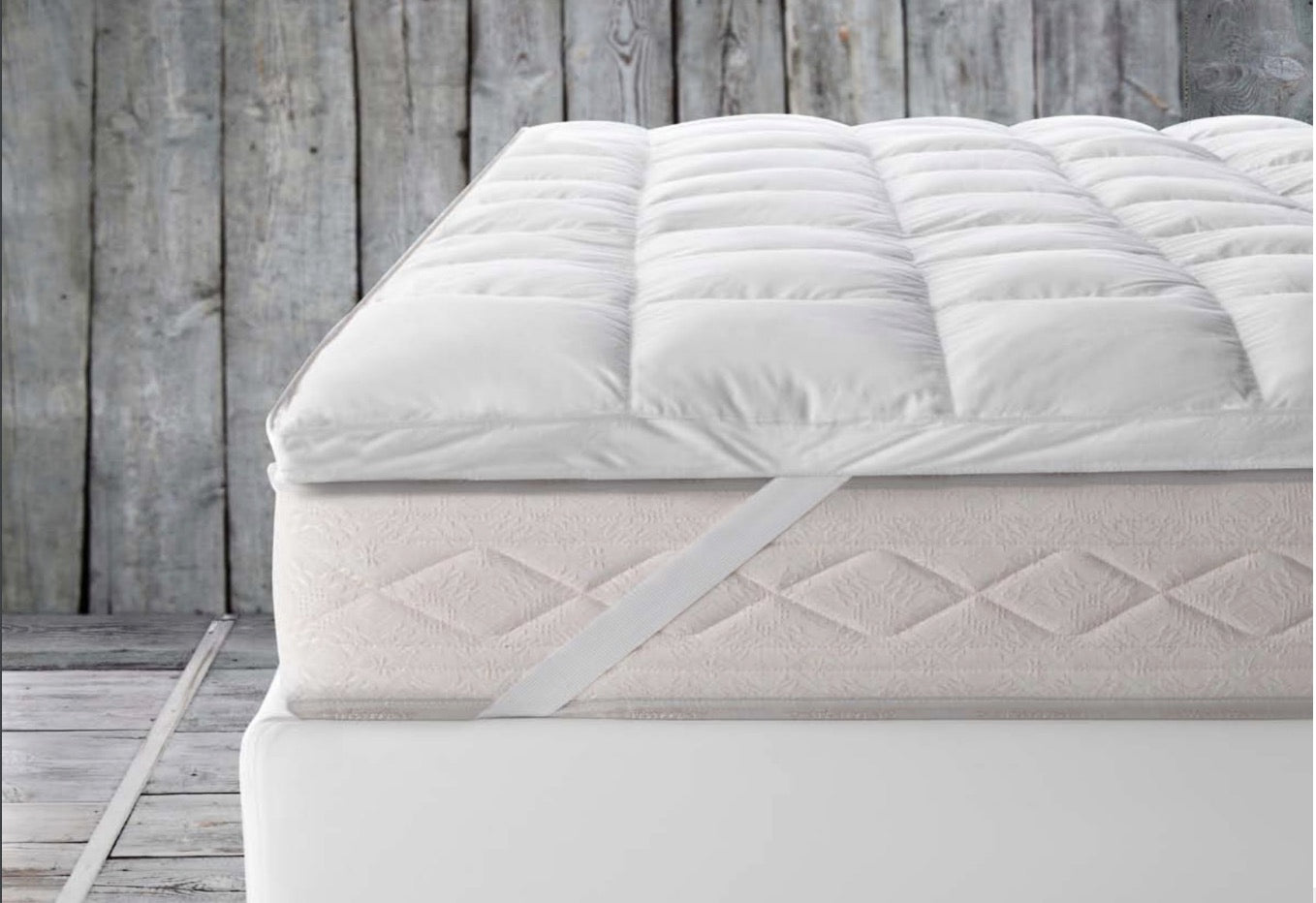 MOLINA Topper Benessere in 50 % piumino - 50% piumette bianco d'oca / anatra vergine art. MATTRESS TOPPER 50/50
