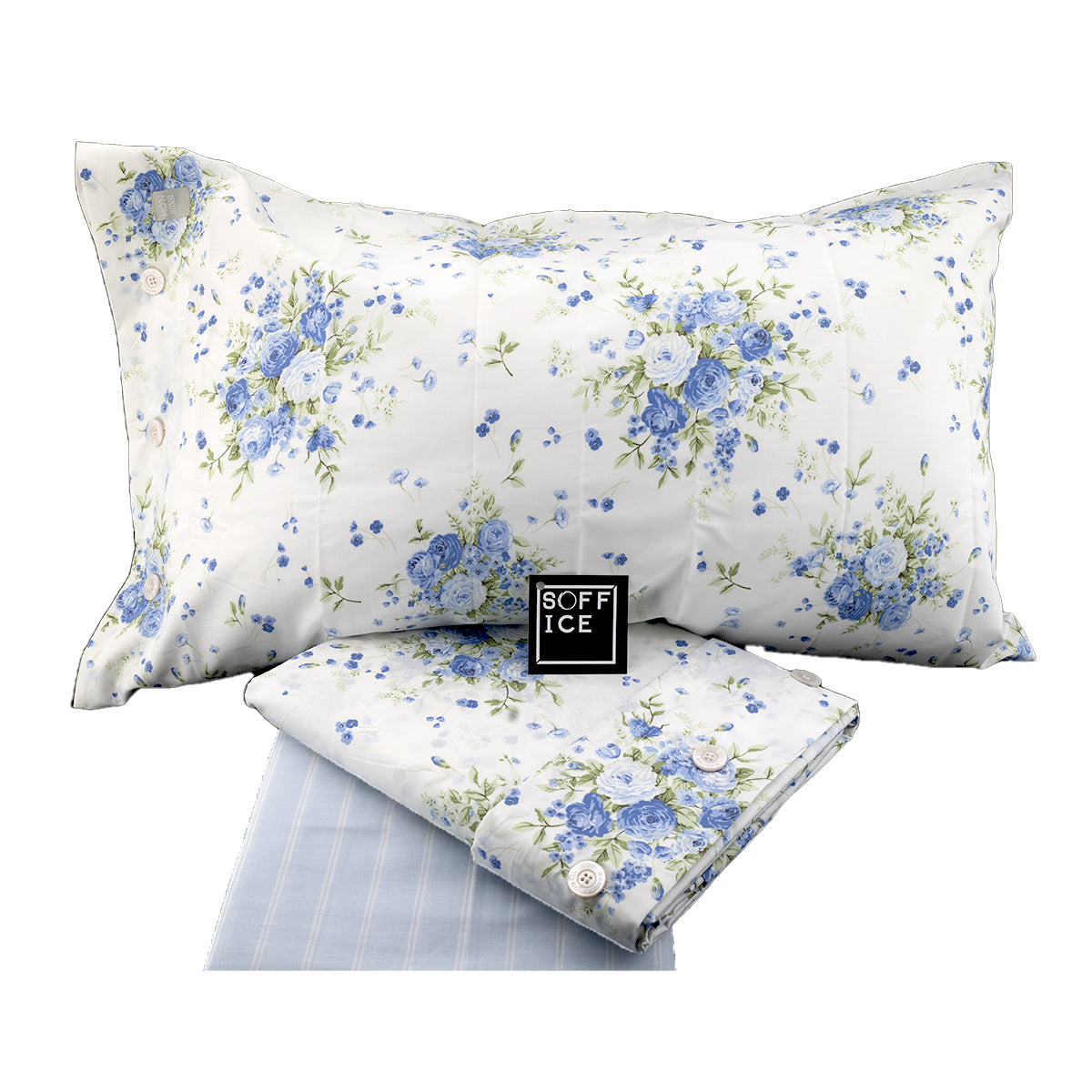 bossi martha neill completo lenzuolo copripiumino sconto outel offerta floreale tinto filo matrimoniale singolo piazza mezzo rosalin 8404 celeste blu bluette