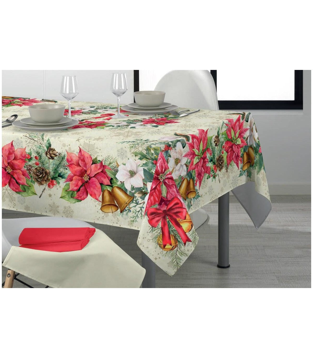 MAE' by Via Roma 60 Tovaglia Natale Linea Tavola art. CAMPANE