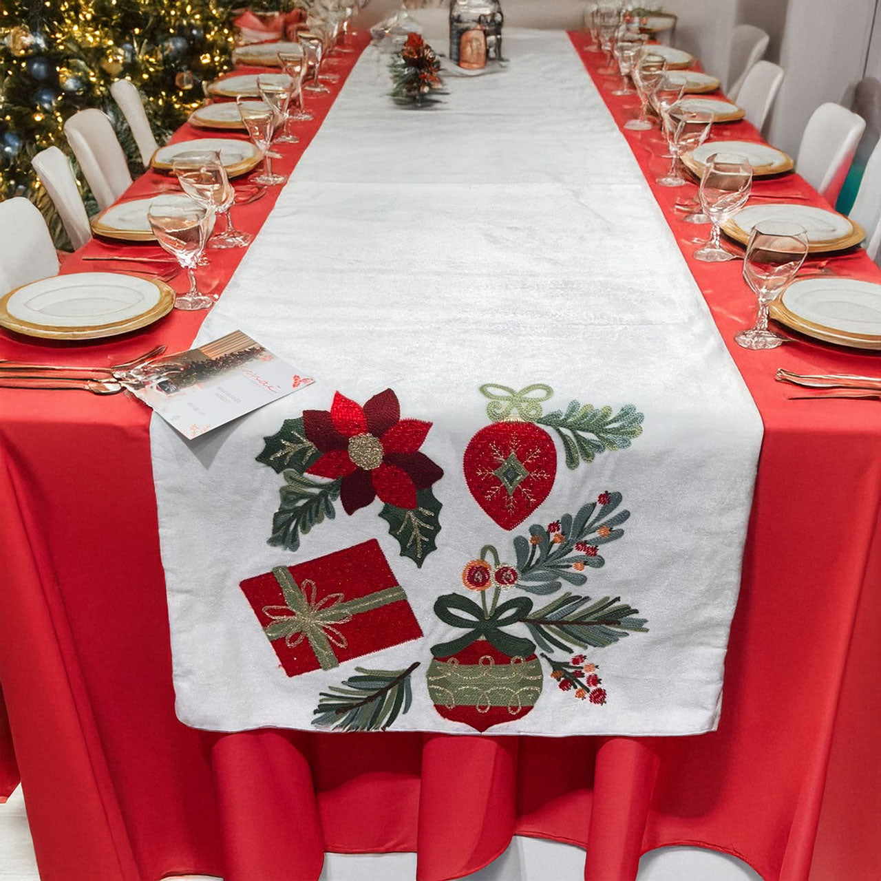 Maè by Via Roma 60 Runner tavolo Xmas Time in tessuto velvet art. DECORATION