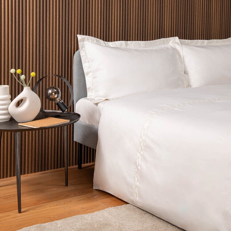 ZUCCHI ESSENTIAL Parure Copripiumino matrimoniale in raso di puro cotone 110 fili art. FRUA