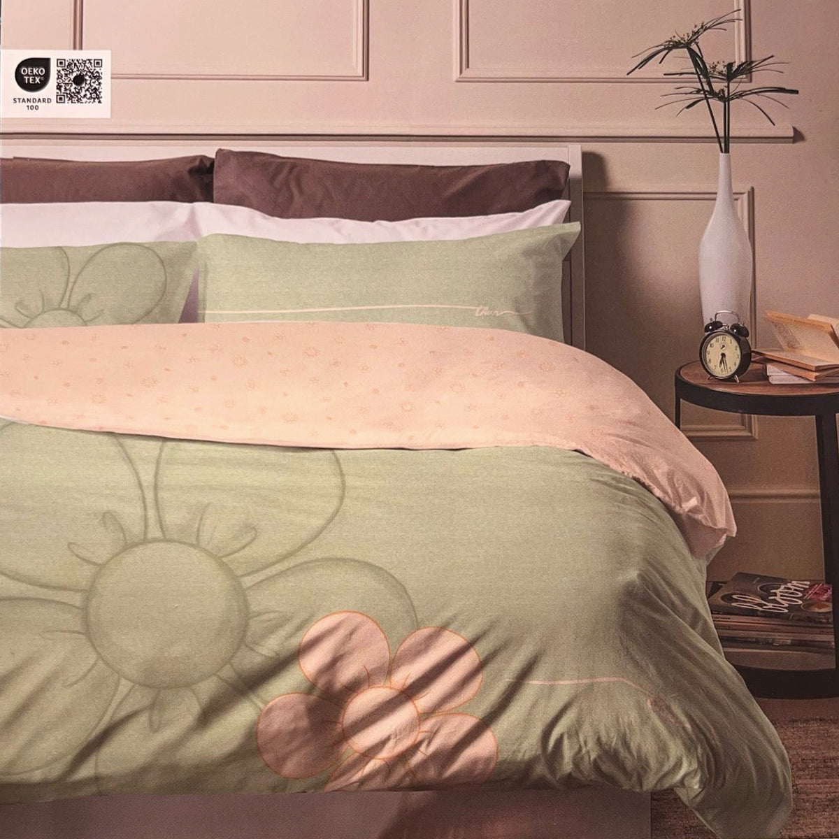 THUN Parure Copripiumino Singolo in cotone - Collezione "Iconic Elegance" art. DAISY