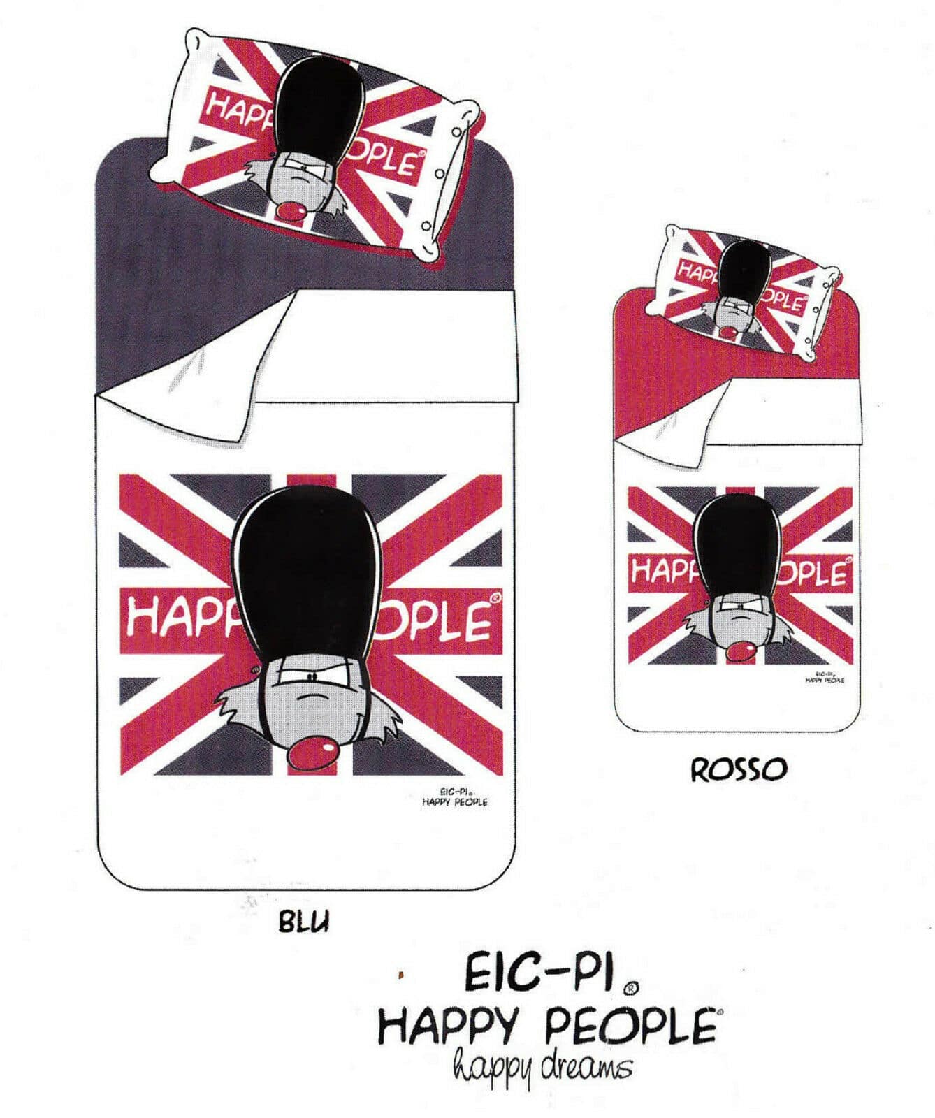 HAPPY PEOPLE by VIAROMA 60 COMPLETO LETTO LENZUOLO SINGOLO 1 PIAZZA art. LONDON