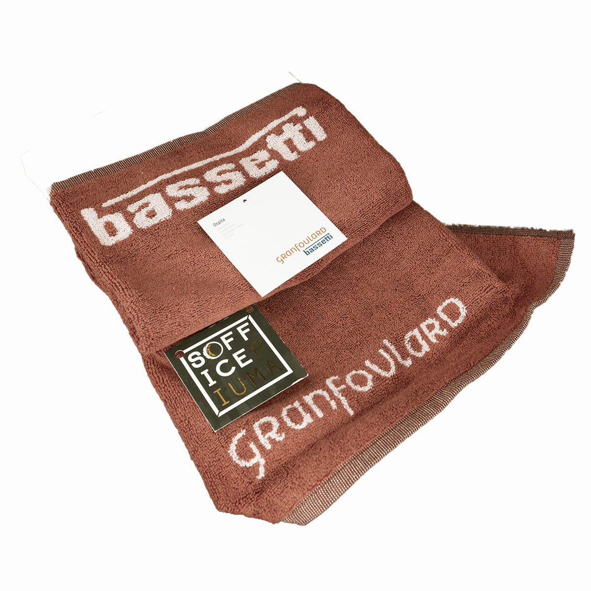 sofficepiuma bassetti granfoulard asciugamano lavetta telo bagno shades spugna asciugamani MARRONE 6