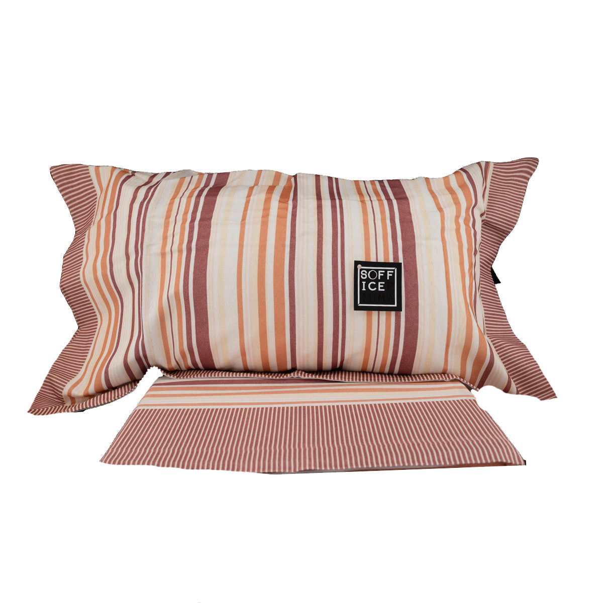 sofficepiuma lenzuola flanella cuori amore ROSE RIGHE 1