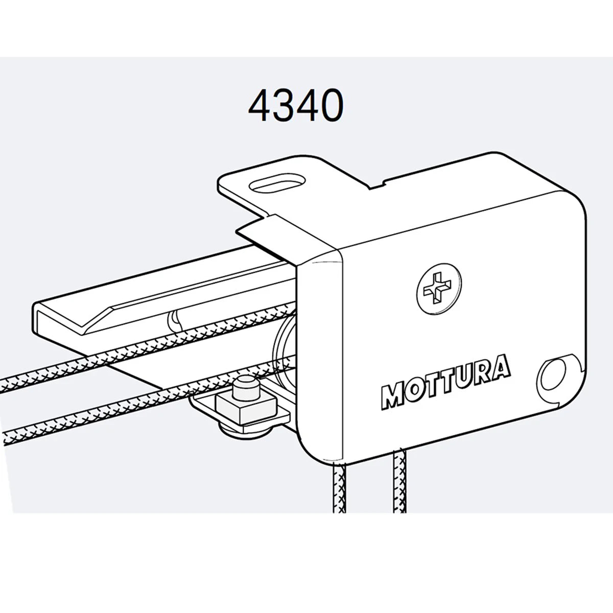 Mottura coppia carrucole bianche per slalom 430 art. 4340