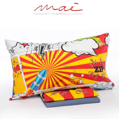 MAE' by Via Roma 60 Lenzuolo copriletto piazza e mezzo art. SPIN-ART