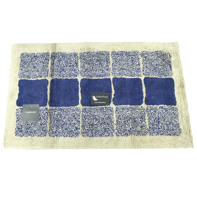 sofficepiuma tappeto bagno antiscivolo mirabello carrara moma 001 blu