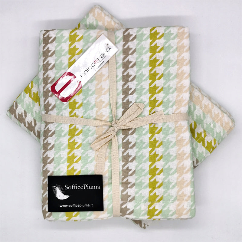 sofficepiuma tovaglia cotone london verde