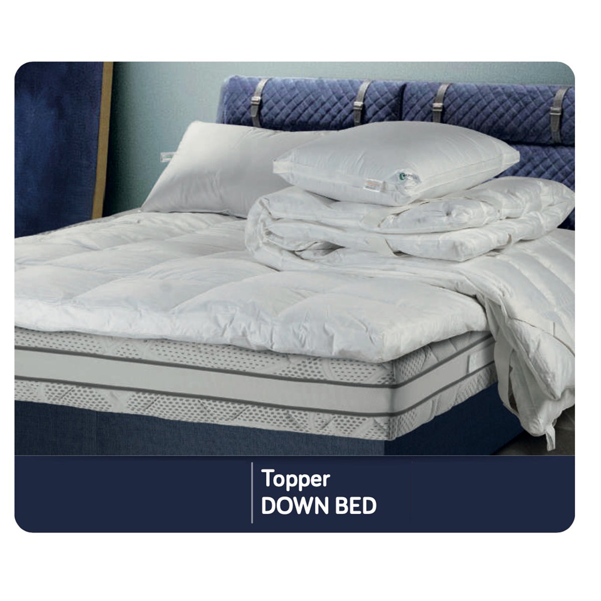 CINELLI Coprimaterasso TOPPER in 10% Piumino Oca e 90% piccole piumette. art. FEATHER BED