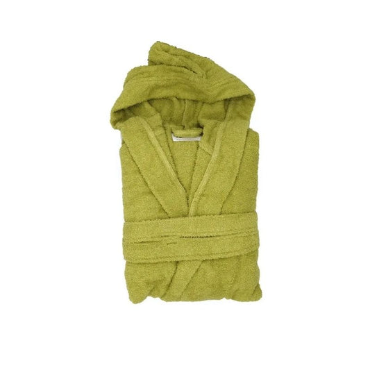 SOFFICEPIUMA® Accappatoio con Cappuccio e 2 Tasche Art. MORBIDONE verde