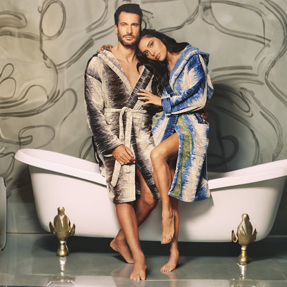 MIRABELLO CARRARA Accappatoio in spugna cimata con cappuccio art. BRIDGE