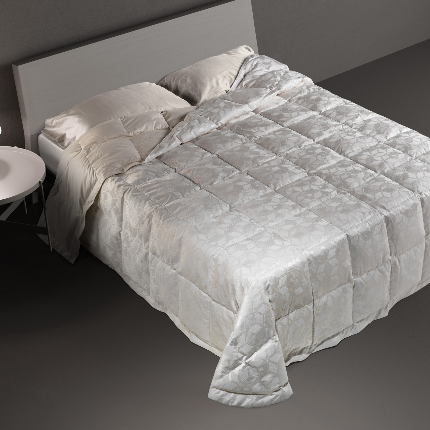 DAUNENSTEP Trapunta invernale 100% piumino d'oca fantasia Geometrica 13010A - COLLEZIONE 2024