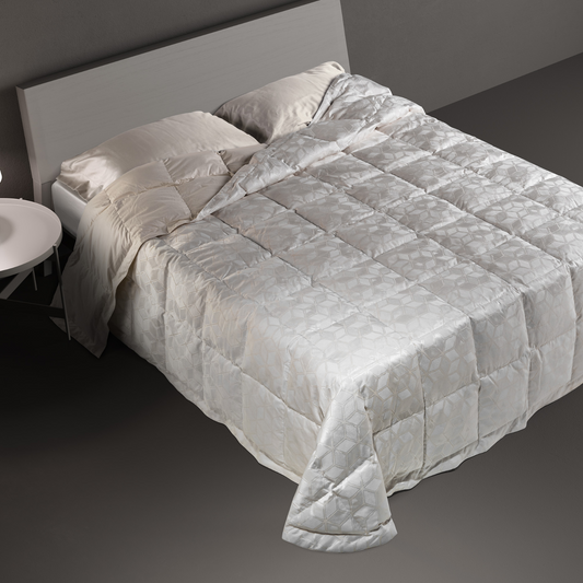 DAUNENSTEP Trapunta invernale 100% piumino d'oca fantasia Geometrica 13010A - COLLEZIONE 2024