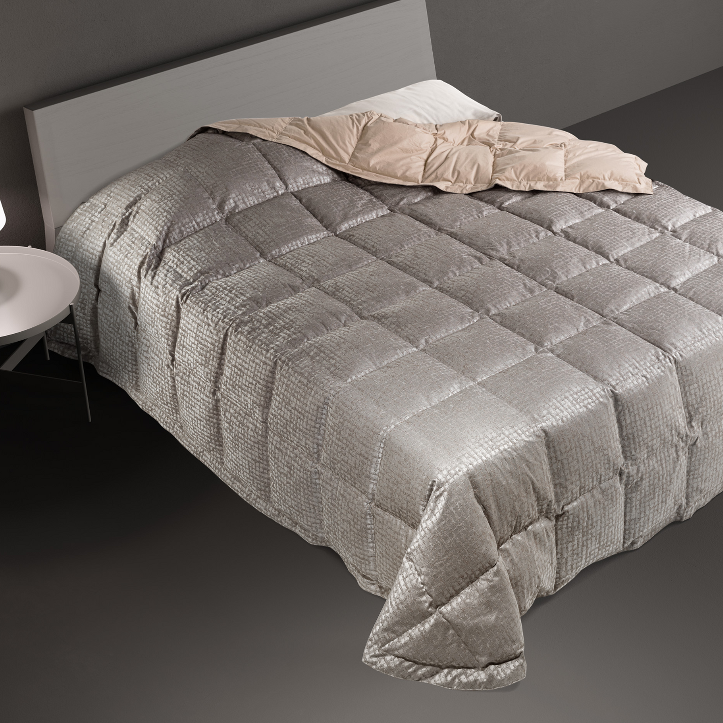 DAUNENSTEP Trapunta invernale 100% piumino d'oca fantasia Geometrica 13011A - COLLEZIONE 2024