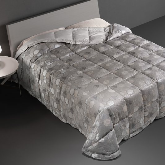 DAUNENSTEP Trapunta invernale 100% piumino d'oca fantasia Geometrica 13012A - COLLEZIONE 2024