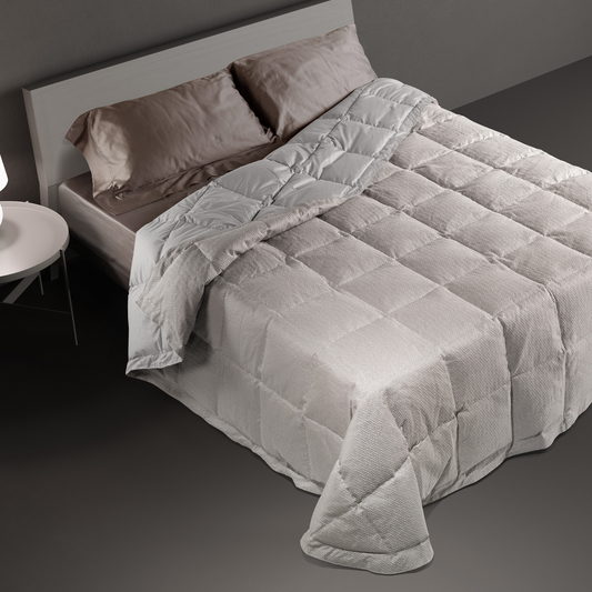 DAUNENSTEP Trapunta invernale 100% piumino d'oca fantasia Geometrica 13021A - COLLEZIONE 2024