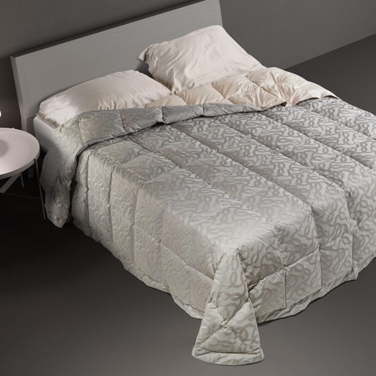 DAUNENSTEP Trapunta invernale 100% piumino d'oca fantasia Geometrica 13030A - COLLEZIONE 2024