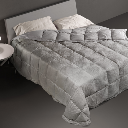 DAUNENSTEP Trapunta invernale 100% piumino d'oca fantasia Floreale 13050A - COLLEZIONE 2024