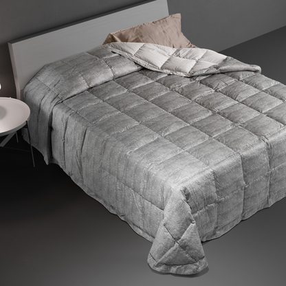 DAUNENSTEP Trapunta invernale 100% piumino d'oca fantasia Geometrica 13054A - COLLEZIONE 2024