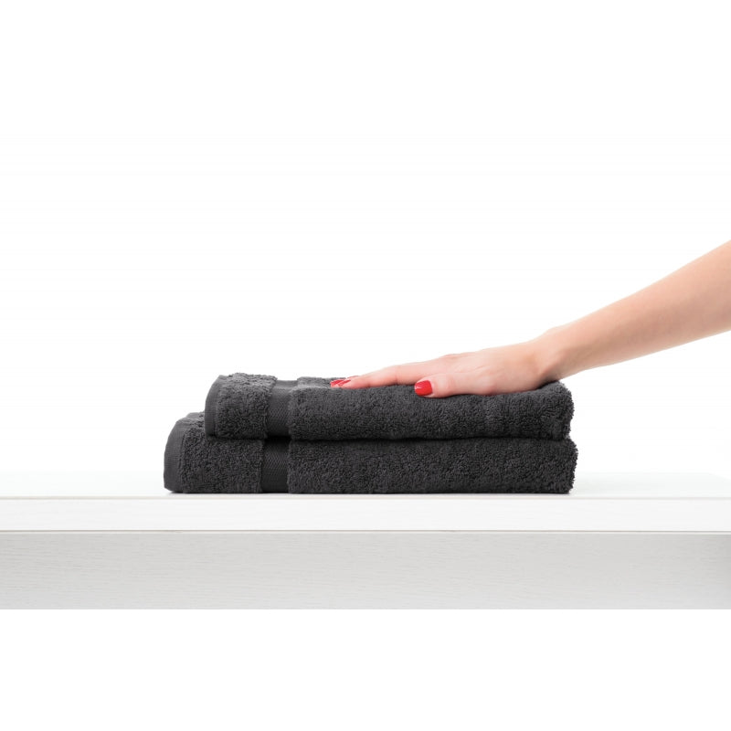 2 ANTRACITE set asciugamani spugna top ranger SOFFICEPIUMA