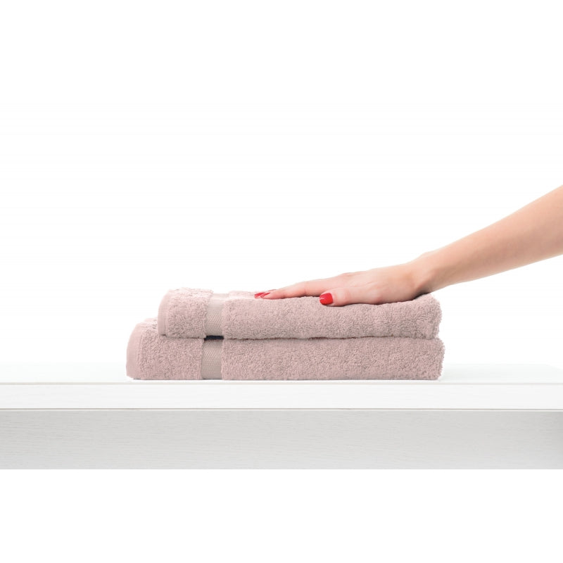 2 ROSA CHIARO set asciugamani spugna top ranger SOFFICEPIUMA