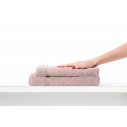 2 ROSA CHIARO set asciugamani spugna top ranger SOFFICEPIUMA