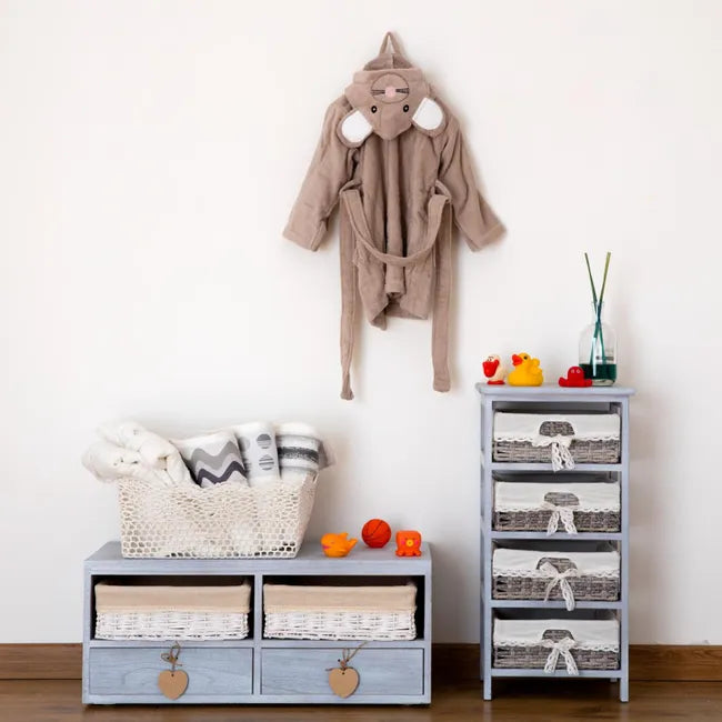 RIVIERA ACCAPPATOIO CON CAPPUCCIO BABY ANIMALS art. MOUSE