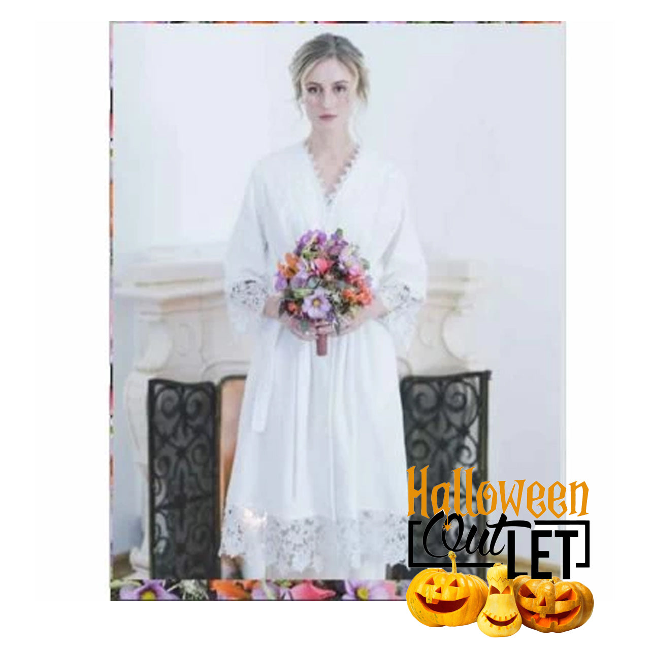VOSSEN Kimono Vestaglia Accappatoio SPOSA art. BLANCHE col. 030 Bianco