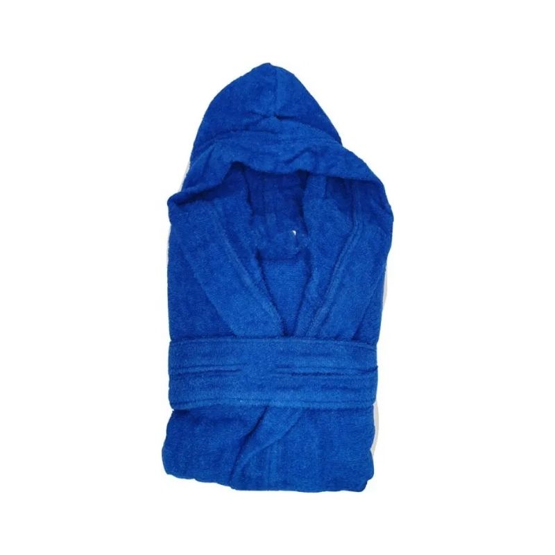 SOFFICEPIUMA® Accappatoio con Cappuccio e 2 Tasche Art. MORBIDONE blu