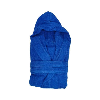 SOFFICEPIUMA® Accappatoio con Cappuccio e 2 Tasche Art. MORBIDONE blu