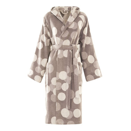 Bassetti Accappatoio uomo donna con cappuccio in jacquard tinto filo di puro cotone art. CIRCLE TIME