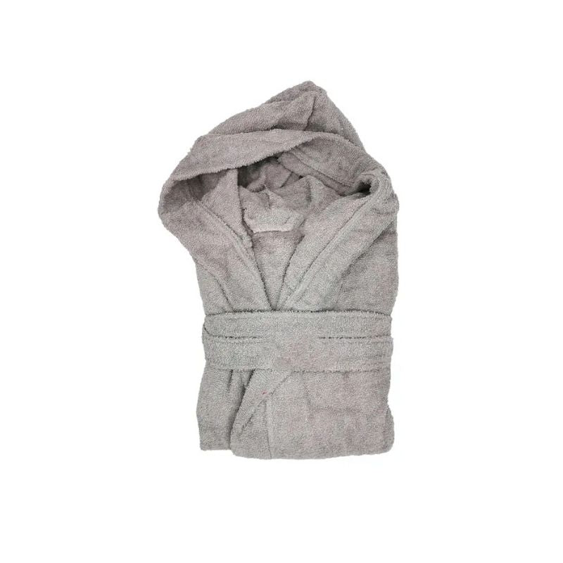 SOFFICEPIUMA® Accappatoio con Cappuccio e 2 Tasche Art. MORBIDONE grigio