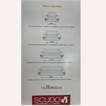 4 EXPRESS VIA roma copridivano copripoltrona scudo sofficepiuma