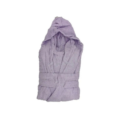 SOFFICEPIUMA® Accappatoio con Cappuccio e 2 Tasche Art. MORBIDONE viola