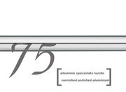 Scaglioni Binario alluminio per montaggio tende rettangolare 80 x 15 mm art. CEO