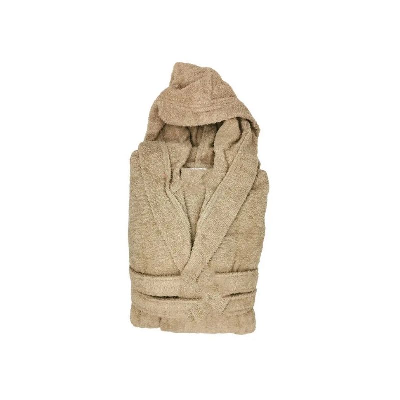 SOFFICEPIUMA® Accappatoio con Cappuccio e 2 Tasche Art. MORBIDONE marroncino