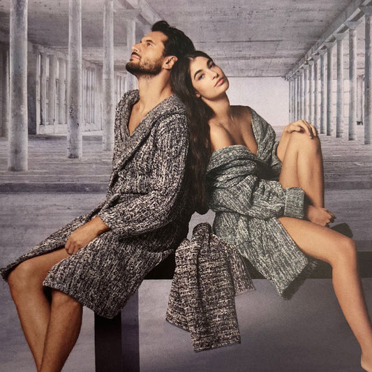 MIRABELLO CARRARA Accappatoio in spugna cimata con cappuccio art. AMSTERDAM