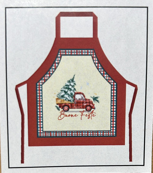 MAE' by Via Roma 60 Grembiule cucina in cotone art. XMASTIME dis. ALBERO