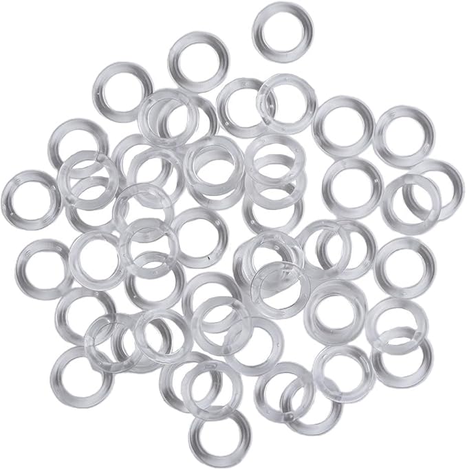 Anelli Plastica trasparente per tende a pacchetto diametro 11 mm confezione 20 pezzi