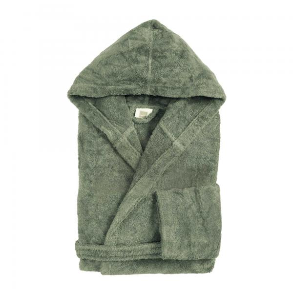 BiancoPerla Accappatoio con Cappuccio in Spugna di puro cotone 530gr art. PERLA
